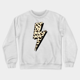 Cheetah Print Lightning Bolt Crewneck Sweatshirt